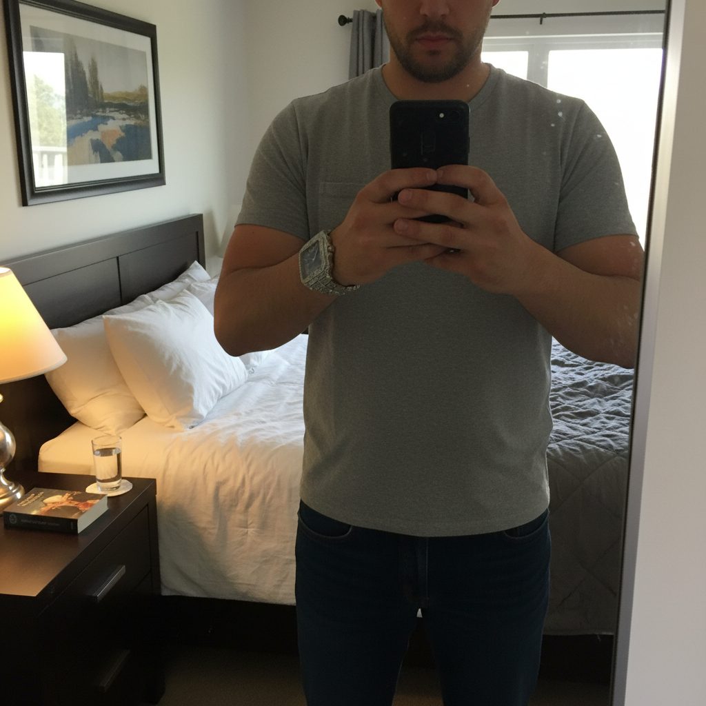 Bedroom mirror selfie