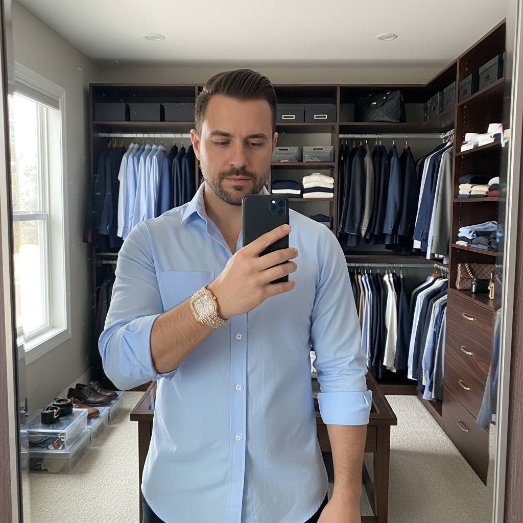 Closet/dressing room selfie