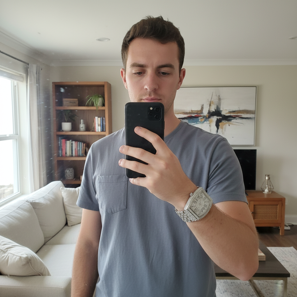 Men's customer mirror selfie 5