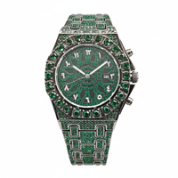 Men's Diamond Green Gem Watch