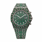 Men's Diamond Green Gem Watch