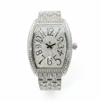Men's Diamond Quartz Tonneau Watch