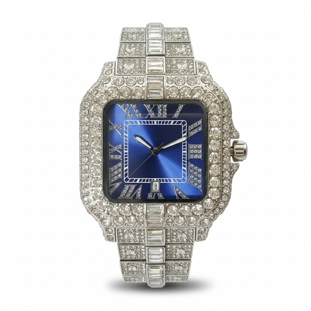 Men's Iced Out Diamond Watch
