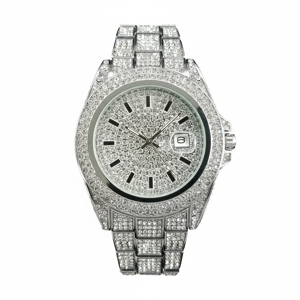 Men's Iced Out Diamond Watch