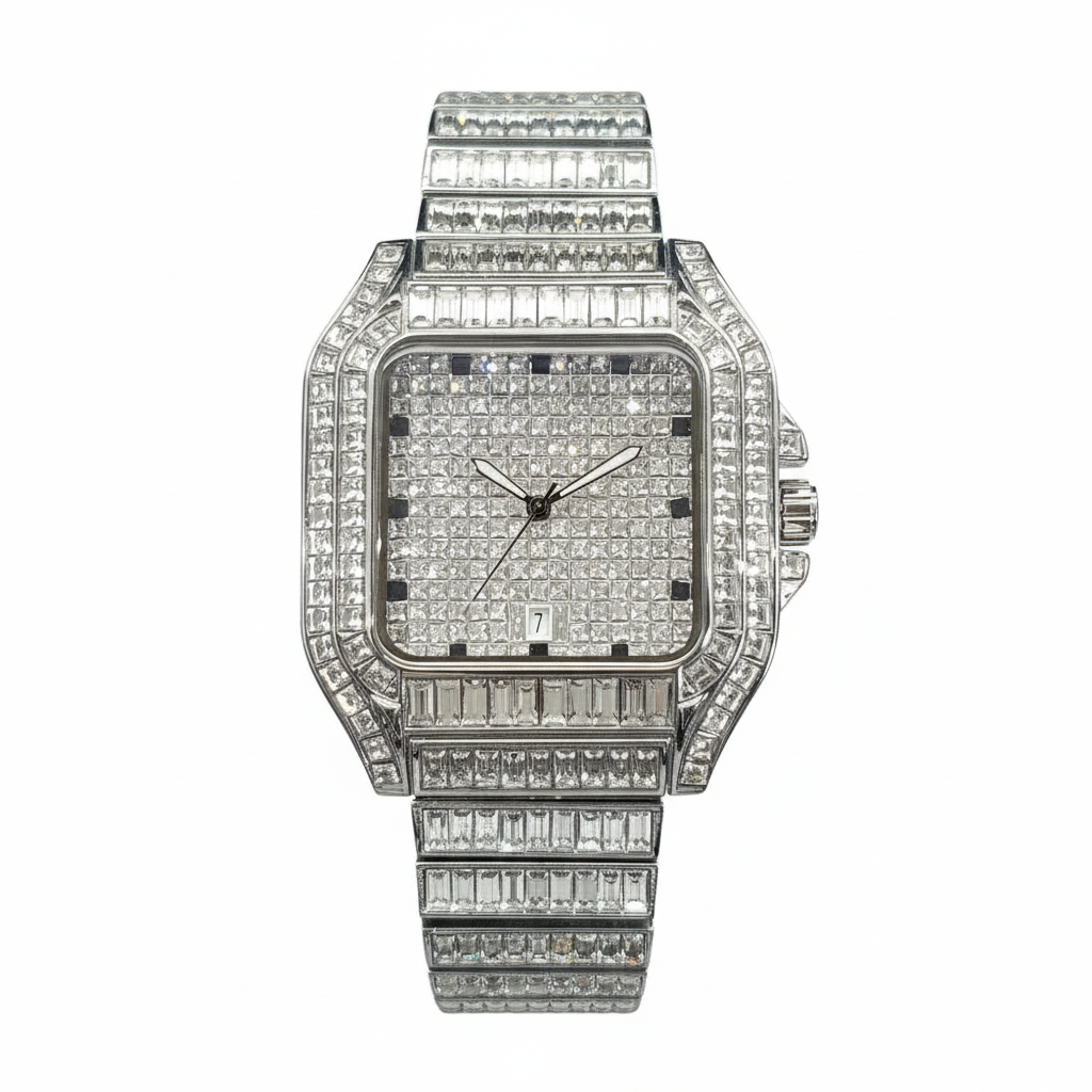 Men's Luxury Diamond Quartz Watch