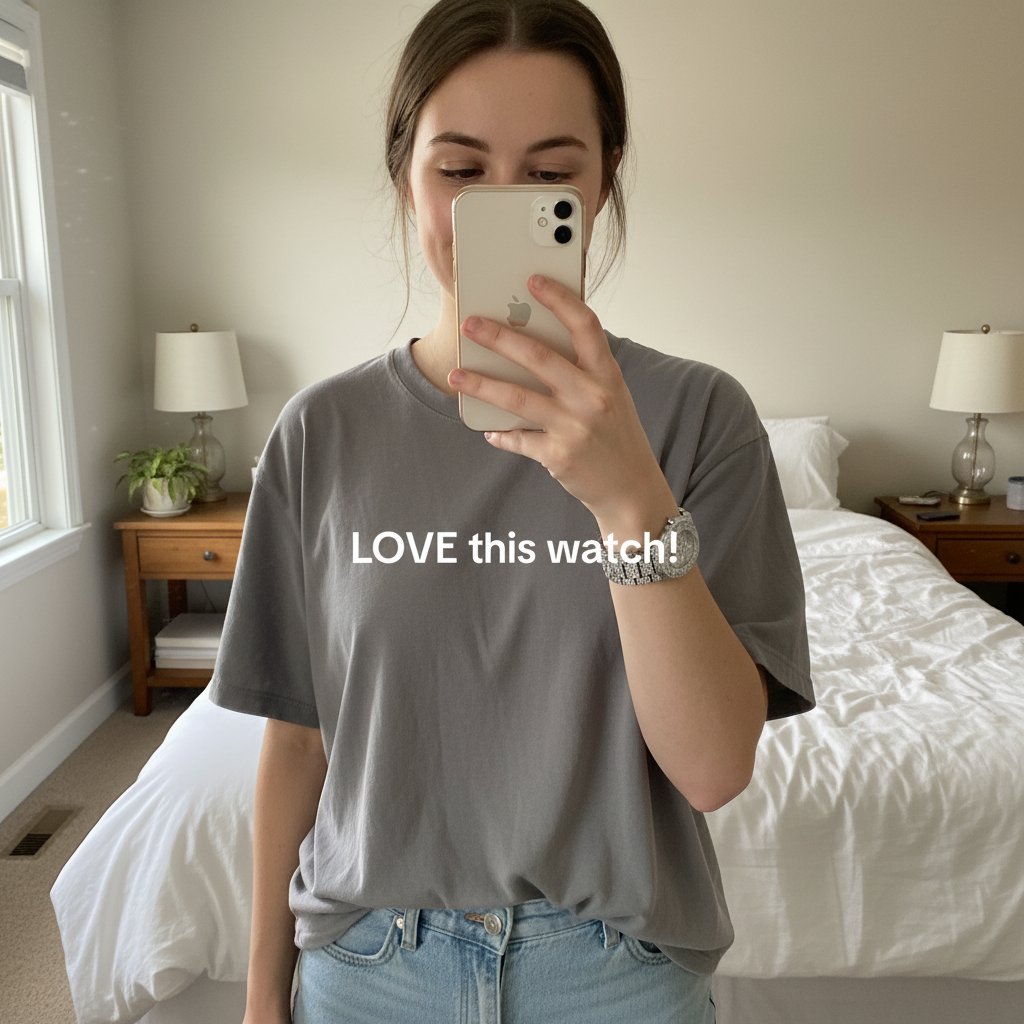 Mirror selfie with Diamond Elegance