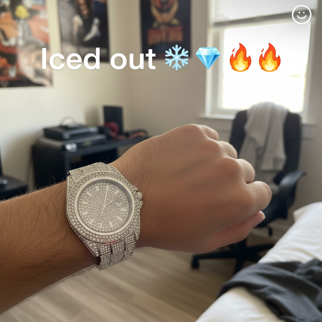 Snapchat with text overlay