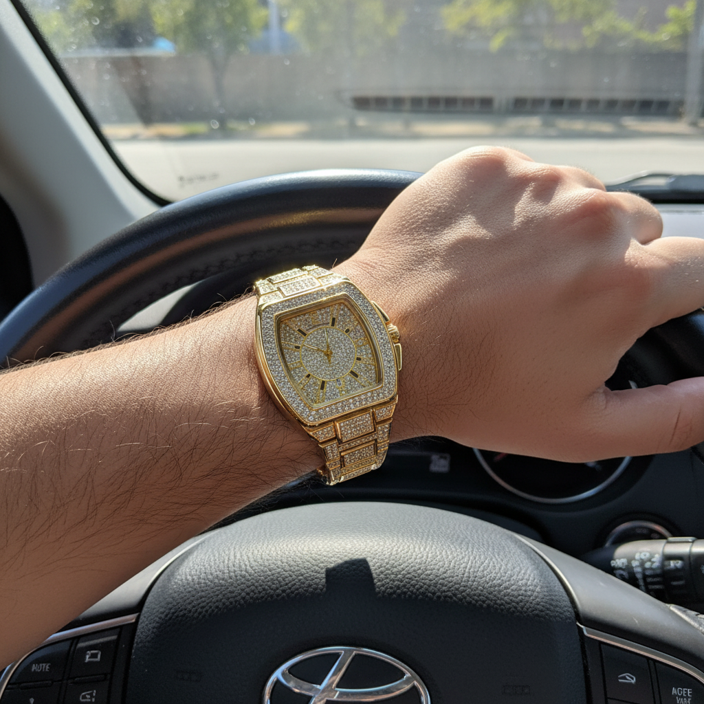 Steering wheel shot